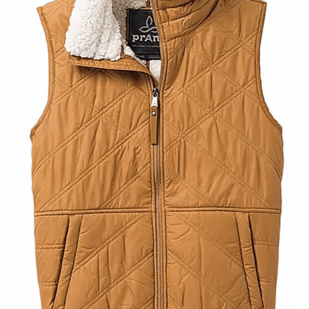 Prana Tan Quilted Vest
